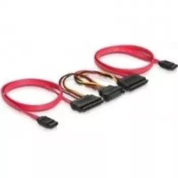 SATA all-in-one-kaapeli DeLOCK 84356 0,5 m punainen