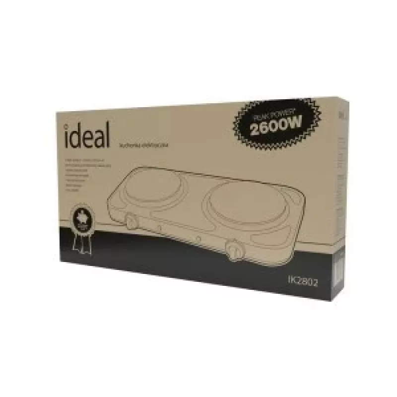 IDEAL 2-levyinen sähköliesi, maksimiteho 2600 W