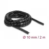 Delock joustava spiraaliputki 2 m x 10 mm musta