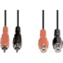 Audiokaapeli e+p B 98/5 5m 2 x RCA musta punainen