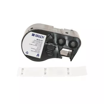 Brady Corporation M4-91-417 itselaminoituva vinyyli valkoinen/läpinäkyvä 25,40 x 12,70 38,10 mm (170957)