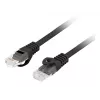 Verkkokaapeli Lanberg PCU6-10CU-0200-BK Cat6 U/UTP RJ-45 suora 2 m musta