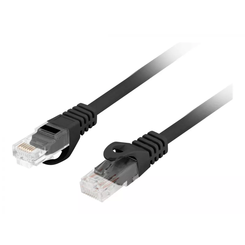 Verkkokaapeli Lanberg PCU6-10CU-0200-BK Cat6 U/UTP RJ-45 suora 2 m musta