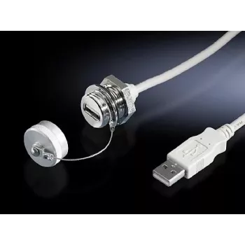USB A - USB A -kaapeli, Rittal 2482.220 — 1 m, valkoinen, pistoke-liitin