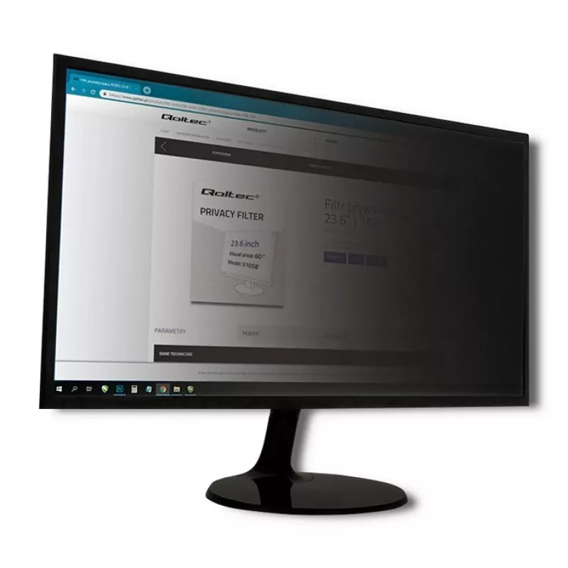 Qoltec GDPR tietosuojakalvo 23 | 16:9 | Eye Care | Panoramic