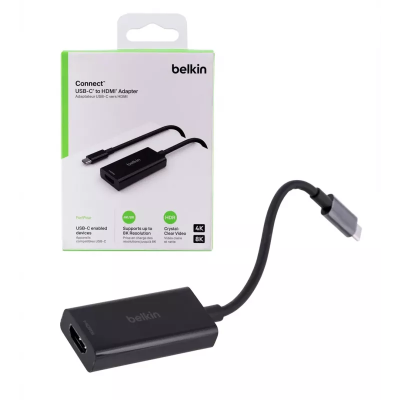 Belkin AVC013BTBK videokaapeliadapteri HDMI Type-A (standardi) USB Type-C musta