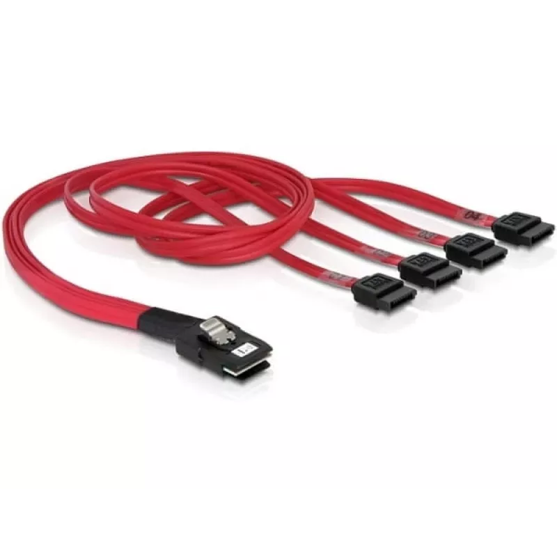 Delock - SATA- / SAS-kaapeli - 4-Lane - SATA (W) - 36 PIN 4iMini MultiLane (M) - 50 cm (83057)