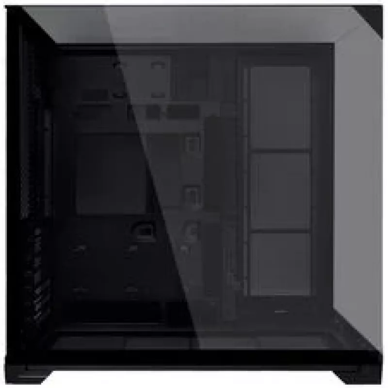 Lian Li O11 Vision Compact -PC-kotelopaketti + 3x UNI FAN SL-INF 120 Reverse Blade -tuuletinta - musta