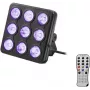 LED-tehostevalo EUROLITE malli 42110199 9 LEDillä, DMX-ohjaus