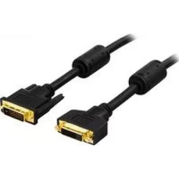 DVI-kaapeli Deltaco DVI-602A 2 m DVI-D musta