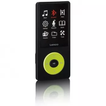 MP3-soitin Lenco Xemio-860GN 8 GB musta/limenvihreä LCD 18 h toisto