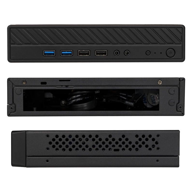 Akasa Cypher MX3 - Mini-Tower - PC - SGCC - musta - Thin Mini-ITX - kiintolevy - virtalähde (A-ITX38U3-M1B)