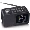 Lenco CR-625BK DAB+/FM-radiokello Bluetoothilla ja langattomalla latauksella, musta