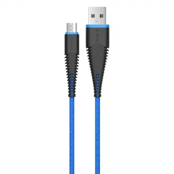 USB Micro-B -kaapeli Devia Fish 1 Series 5V 2,4A 1,5 m sininen