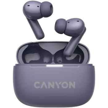 Canyon CNS-TWS10PL kuulokkeet ja headset True Wireless Stereo (TWS) In-Ear puheluihin/musiikkiin/urheiluun/arkeen USB Type-C Bluetooth violetti (CNS-TWS10PL)