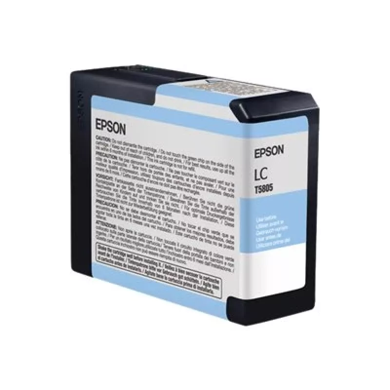 Epson yksittäispakkaus vaaleansyaani T580500, vaaleansyaani, pigmenttimuste, 80 ml, 1 kpl, yksittäispakkaus
