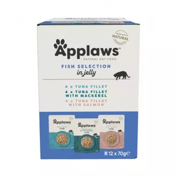 Applaws kalavalikoima multipack liemessä - märkäruoka kissoille, 12 x 70 g