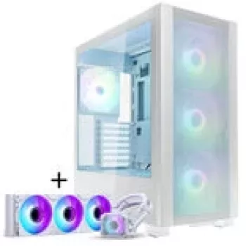 PHANTEKS XT Pro Ultra karkaistu lasi-ikkuna, D-RGB + Glacier One 360M25 Gen2 DRGB, 360 mm, paketti - valkoinen