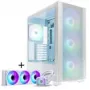 PHANTEKS XT Pro Ultra karkaistu lasi-ikkuna, D-RGB + Glacier One 360M25 Gen2 DRGB, 360 mm, paketti - valkoinen