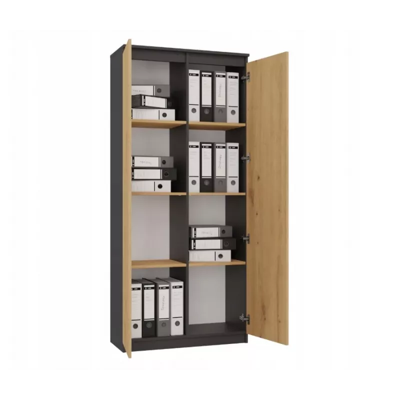 RS-80 HEMN OFFICE -hyllykkö, antrasiitti/artisan oak