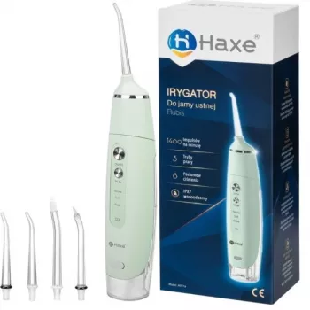 Langaton suihkusuihkulaite Haxe RUBIS HX 716 – vedenpaine 30–90 psi, 3 tehotasoa, 0,165 l säiliö, 4 suutinta, vihreä