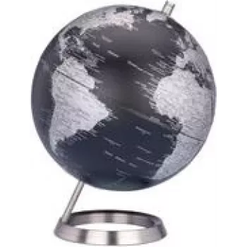 TROIKA Globe G2507-BKSI/CB 23,5 cm musta/hopea koristeellinen karttalisävaruste