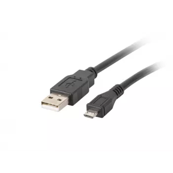 USB 2.0 -kaapeli LANBERG CA-USBM-10CC-0018-BK, Micro-USB B - USB A, 1,8 m, musta