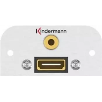 Pistorasia-asennusyksikkö HDMI + 3,5 mm Kindermann 7441000589