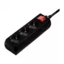 Hama 00108816 ylijännitesuoja musta 3 AC-lähtöä 230 V 3 m