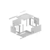 Seinäkiinnitteinen 19 tuuman asennuskaappi LANBERG WF01-6404-00S 4U 600×450 mm, harmaa