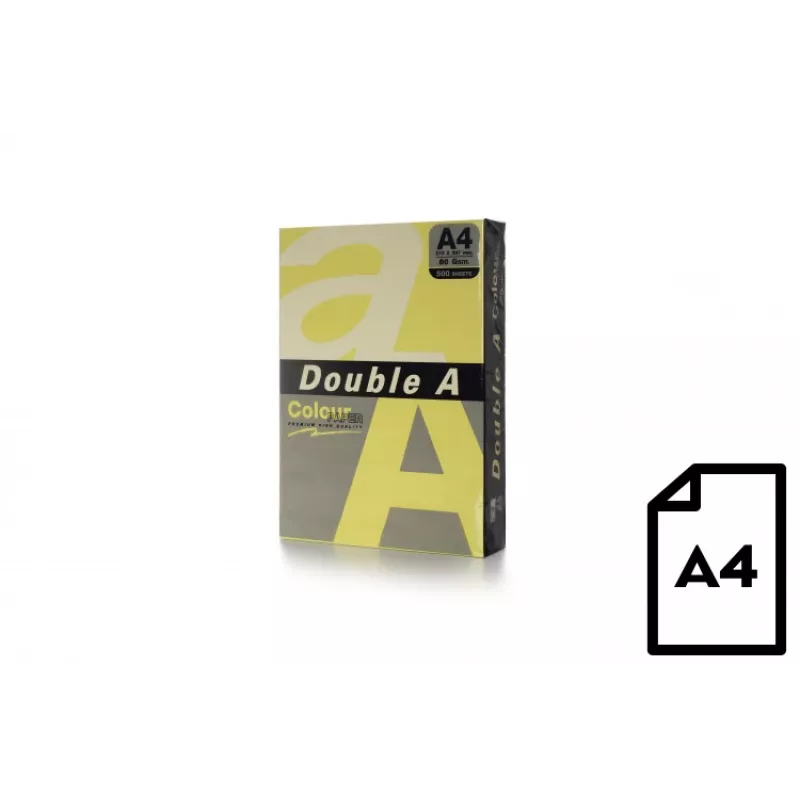 Värillinen paperi Double A, 80g, A4, 500 arkkia, Butter