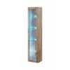 Vitriini Cama Meble VIGO 180 – seinäkiinnitteinen lasivitriini, 1800×400×300 mm, Wotan-tammi