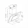 AKPO WK-4 Schwarz 2.0 60 GRAY/ Schwarz GLASS T300 Linear LED/Controller liesituuletin
