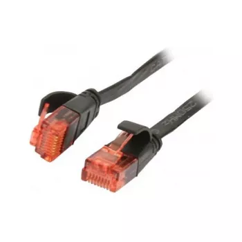 RJ45-verkkokaapeli – CAT6 250 MHz – 2 m musta – UTP (U/UTP) – PVC – litteä – Synergy 21 –