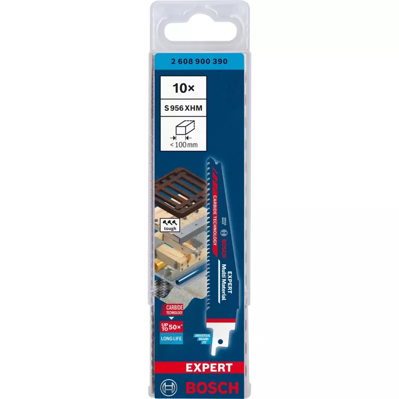 Bosch 2 608 900 390 pistosaha-/kuviosaha-/puukkosahanterä karbidi 10 kpl