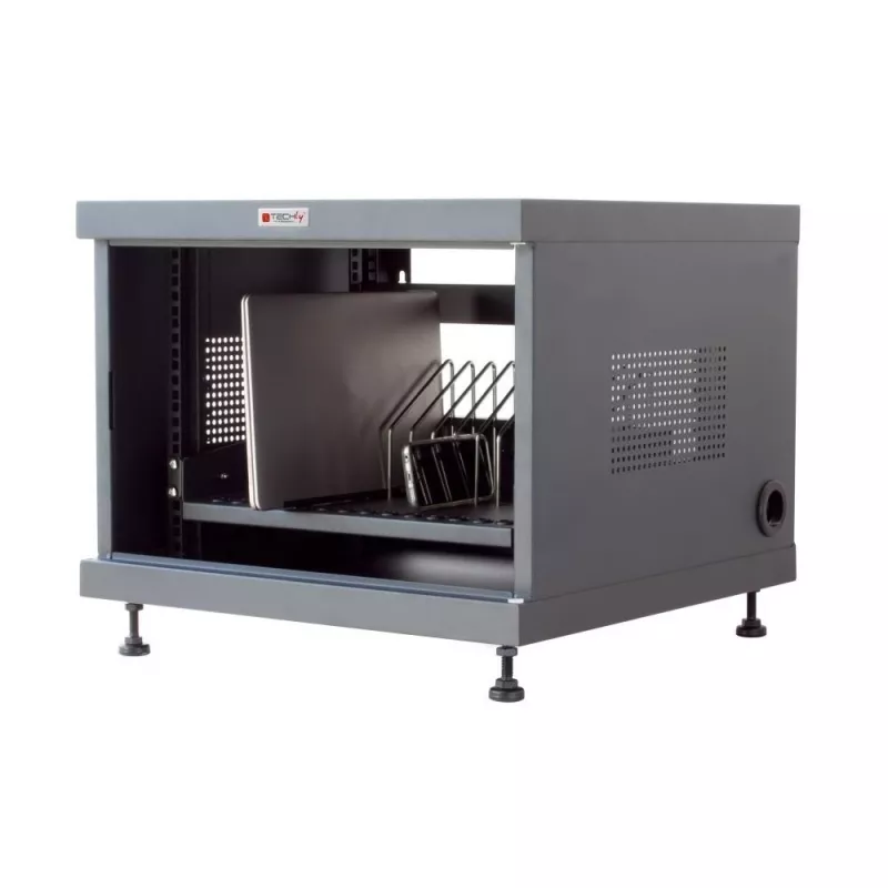 Telinehylly TECHLY 367652 kaapelinhallinta 3M-teippikiinnityksellä, teräs, 550×550×410 mm, musta