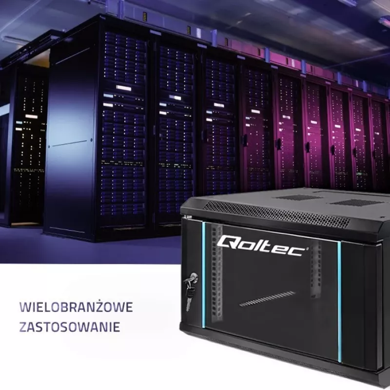 Qoltec 54462 RACK-kaappi 19 | 6U | 600 x 370 x 450
