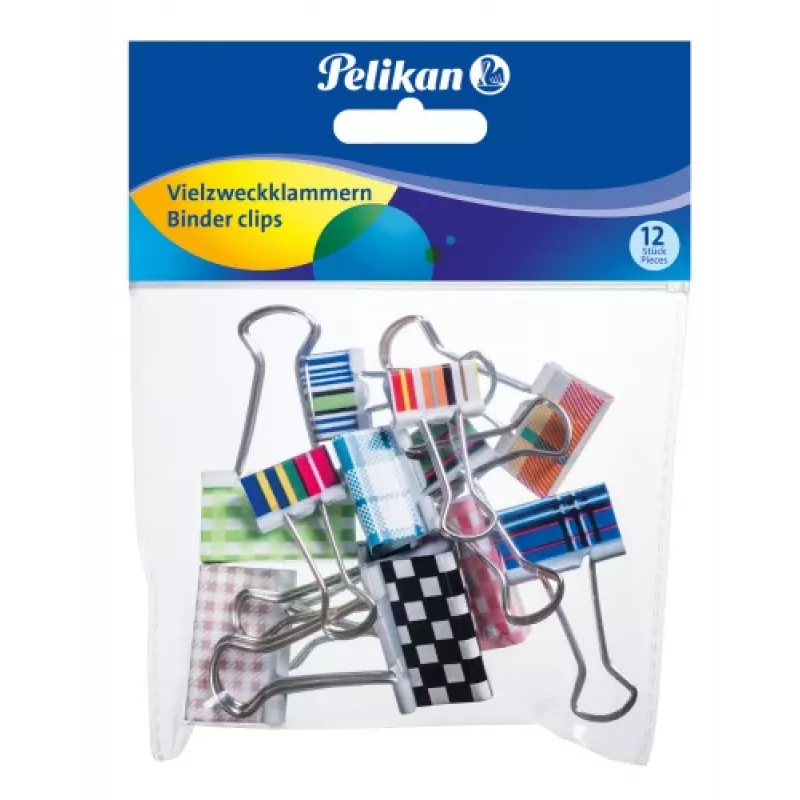 Asiakirjaliitin Pelikan 700306 metalli lajitellut värit 12 kpl
