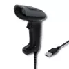 Käsikäyttöinen viivakoodinlukija QOLTEC 50863 — 1D/2D-skanneri, USB johdollinen, LED-anturi, musta, 5V, 1,8 m kaapeli