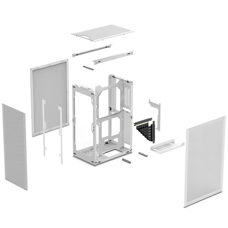 SSUPD Meshlicious Full Mesh PCIE 4.0 Edition Mini-ITX kotelo - valkoinen