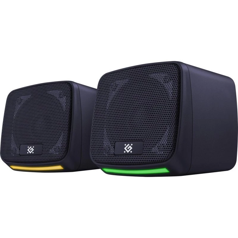 Defender J3 2.0 tietokonekaiuttimet, 6 W, LED, USB-virta, AUX, 90–20000 Hz, musta