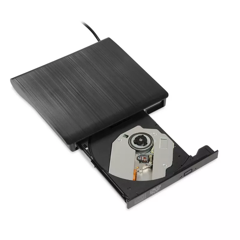 DVD-ROM ulkoinen optinen asema IBOX IED02, USB 3.2 Gen 1, DVD-ROM (8x) / CD-ROM (24x), musta