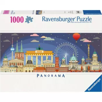 Palapeli Ravensburger Panorama yö Berliinissä 1000 palaa, panoramaformaatti