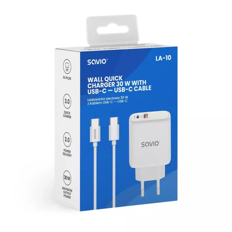 Seinä laturi 30W LA-10 SAVIO