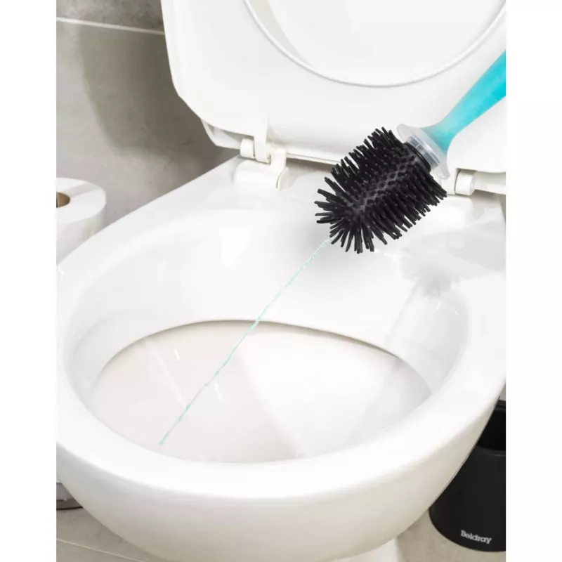 WC-harja Beldray LA033996UFFEU7 Antibac harmaa, antibakteerinen WC:n puhdistusharja
