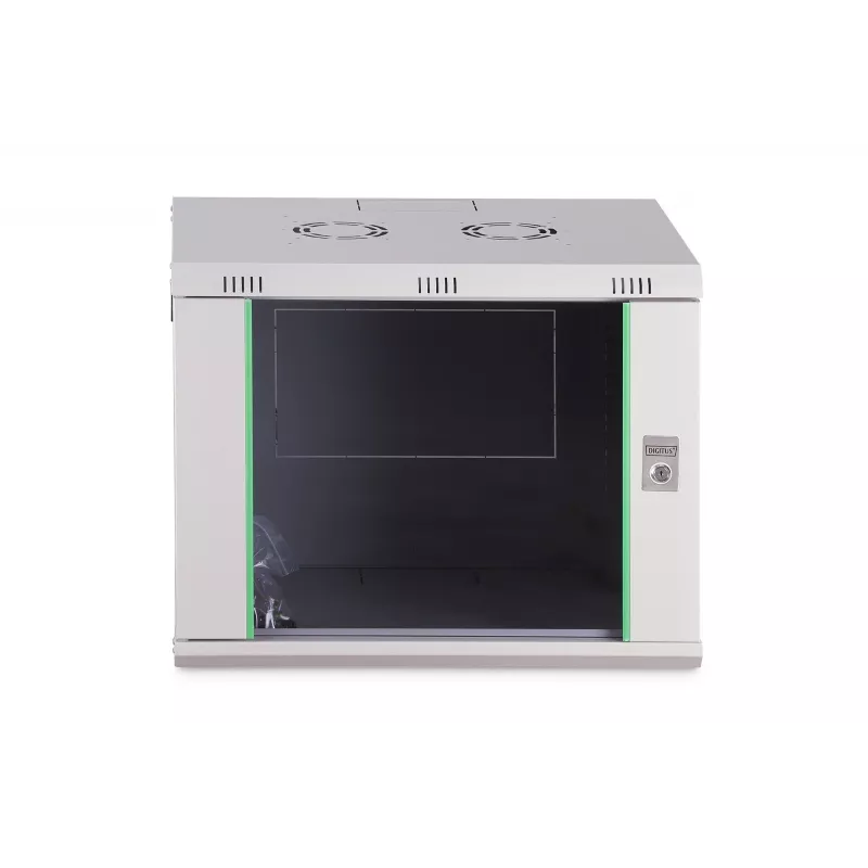 Seinäkiinnitteinen 9U-räkkikotelo DIGITUS Dynamic-N DN-37104, 600 x 450 mm, IP20, avainlukko, kokoamaton