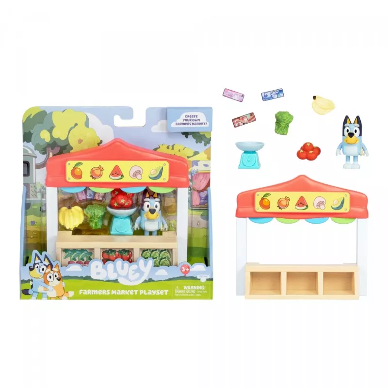 Leikkihahmosetti TMTOYS Mini Bluey ruokakauppa BLU17555 – minihahmosetti leikkihetkiin