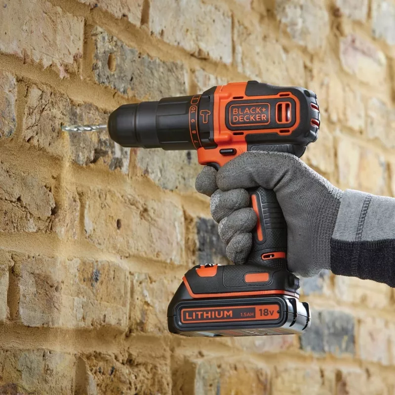 Black & Decker BDCHD18KB-QW porakone avaimeton musta, oranssi