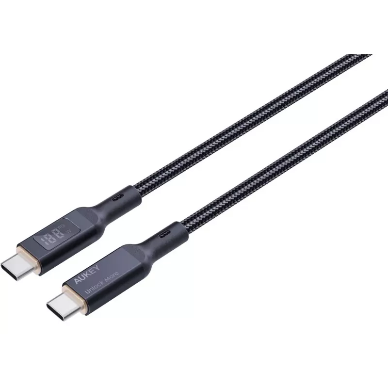 AUKEY CB-MCC102 USB-kaapeli 1,8 m USB-C musta 480 Gbit/s