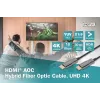 HDMI AOC hybridi-kuituoptinen kaapeli Digitus AK-330125-200-S